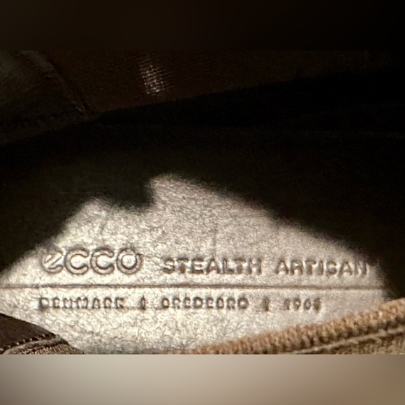 ECCO Men’s Stealth Artisan Chelsea Brown Leather Boots Size 10 - Picture 7 of 10